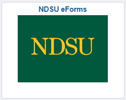 Screenshot of 'NDSU eForms' tile from Campus Connection home screen.