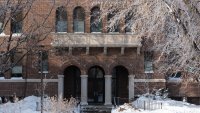 Winter scene on campus